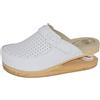 LUVER Clgjr120w - Zoccoli da donna con molla, bianco, 39 EU