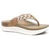 KuaiLu Infradito Ortopediche Donna Cuscini Spessi Recupero Sandali Infradito Tessuto Estate Slip On Tappetino Yoga Sport Escursionismo Comode Fasciite Plantare Spiaggia Beige 42