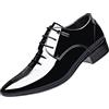 SRTUMEY Scarpe eleganti da uomo con lacci, scarpe nere da uomo, stile casual, Oxford, formali, derby, alla moda, per matrimoni, feste, ufficio, Nero , 42 2/3 EU