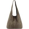OBC Only-Beautiful-Couture OBC Made IN Italy - Borsa da Donna in Pelle METALLIC, Shopper a Spalla, Hobo-Bag, Borsa a Tracolla, Borsa a Manico, Argento, ca.: 44x33x18 cm (BxHxT)