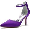 Miyoopark M644 - Scarpe da donna eleganti formali a corpo solido, viola scuro, 41 EU