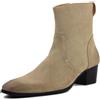 OSSTONE Stivaletto da Uomo Chukka in Pelle Stivaletti firmati Scarpe Casual Tacco Chelsea Stivali OS-JY002-Brown-IT
