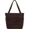 Expatrié Shopper Bag Donna Marrone - Tilda - Teddy Tote Bag - Borsa a tracolla grande con tanti scomparti - Borsa fasciatoio per passeggini - Ideale per università, lavoro e shopping