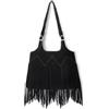OPLERT Borse a tracolla con frange per donna Borse hobo occidentali in ecopelle vegana con nappine intrecciate