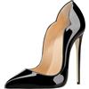 elashe- Scarpe Decolte Donna - 12CM Scarpe col Tacco Pointed Toe - Classiche Scarpe col Tacco Nero EU41