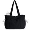 ECOHUB Borsa Tote Donna Velluto a Coste con Scomparto per Laptop da 15,6 | Tasca Elastica per Tumbler, Multitasche Organizzate, Grande Capacità, Riciclata, per Lavoro, Viaggio, Shopping, 21L