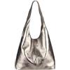 OBC Only-Beautiful-Couture OBC Made IN Italia Donna Borsa a Mano in Pelle METALLIC Shopper Borsa a Tracolla Hobo-Bag Borsa a Manico Borsa a Tracolla (Champagne-Metallic)