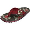Gumbies Originals Rosso - Flip Flops in materiali riciclati, suola profilata in pneumatici per auto riciclati, morbido plantare in tela di cotone, comodo cinturino interdigitale in cotone, 37 EU