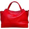 Cheval Firenze Borsa a Mano Algedi, Vera Pelle Made in Italy (Rosso)