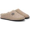 LE TIROLESI - Pantofola Tirol in lana REWOOLY® con infilatura, sottopiede estraibile e fondo in feltro - Made in Italy Taglia 38, Colore Nocciola
