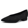IF Scarpe Décolleté Ballerine a Punta da Donna Eleganti in Camoscio Sintetico con Tacco Basso Comodo 2817 Nero N.39