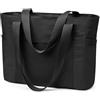 KALIDI FANCY FOREST Kalidi, borsa da lavoro da donna, grande borsa tote con cerniera, con scomparti per laptop da 15,6 pollici e custodia trolley per viaggi, spiaggia, lavoro, scuola, palestra, Nero , 43*17*31.5 cm