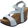 BioNatura 29A2008 Imb ByCast Bianco Sandalo per Donna con Zeppa Alta (Taglia 36)