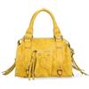 Gave Lux Borsa Donna Vera Pelle Scamosciata 25cm, Prodotto Artigianale Made in Italy, Con Manico, a Spalla o a Tracolla, GLX220609123FBG-008_GIALLO