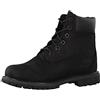 Timberland 6 in Premium Waterproof (Wide Fit) - Stivali Classici Donna, Nero (Black Waterbuck), 37.5 EU