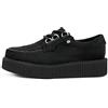 T.U.K. Anarchic Creeper - Scarpe da Uomo e da Donna - Colore Black Vegan Suede - Scarpe Stringate in Pelle vegana e camoscio in Stile Puck, Goth e Rocker - Taglia EU41