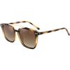Lee Cooper Occhiali da sole polarizzati per uomo e donna - Double Bridge Fashion Shades, Montatura - Glossy Demi Brown | Lente - Marrone Sfumato, Taglia unica