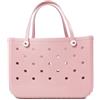AYKANING Borsa Mare,Borse Mare Borsa da spiaggia impermeabile grande tote borsa a tracolla borsa da donna grande capacità borsa da viaggio moda donna tote da spiaggia borsa Bogg(Pink-27x11x21cm)