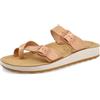 Fly Flot Ciabatta Donna In Pelle, Tripla Fascia Fibbie Regolabili, Sottopiede In Pelle CiabattaDonna