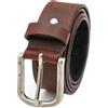 Zerimar Cinture Uomo - Cintura Costume - Cinture in Pelle Naturale - Cintura in Pelle 39 mm - Cinture Classiche per Uomo - Colore Marrone - Taglia 110