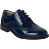 SIRRI Scarpe Eleganti da Ragazzo in Pelle Scamosciata Verniciata Calzature da Sposa Formali Brogue Stringate Taille 22