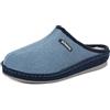 SCHAWOS - Pantofole da uomo in feltro 6030, con calda imbottitura in lana vergine, con plantare, suola antiscivolo fissa, 43 EU