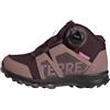 Adidas Unisex - Bambini Terrex Boa Mid Rain.RDY Hiking Shoes, Maroon/Matt Purple/Wonder Red, 39 1/3 EU