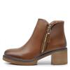 IF Fahion Scarpe Tronchetti Stivali Stivaletti Da Donna Tacco Medio Cerniera Zip 2208 camel N.39