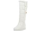 Generico Stivaletti Comodi Donna Stivaletto Donna Autunno Stivali da donna con tacco autunno e inverno alla carino e semplice stile college confortevole punta Stivaletti Comodi Donna (White, 39)
