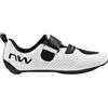 Northwave Tribute Scarpe Ciclismo Strada - Suola Morph Powershape, Traspiranti Mesh, Chiusura Velcro, Scarpe Bici Corsa Unisex Bianco Nero, Bianco/Nero EU 44