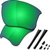 Saucer Lenti di ricambio premium e kit di gomma per occhiali da sole Oakley Flak Jacket XLJ OO9009, Polarizzato Verde Giada, Taglia unica