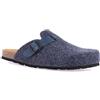 GRÜNLAND il benessere è naturale GRUNLAND ciabatte invernali in feltro pantofole sabot uomo regolabile con fibbia (blu, Sistema Taglie Calzature EU, Adulto, Uomo, Numero, Media, 45)