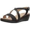 Geox D Abbie A - Sandali con Zeppa Donna, Nero (BLACKC9999), 35 EU