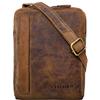 STILORD 'John' Borsa Piccola Uomo in Pelle Vintage Borsetta Cuoio Borsello con Tracolla per Tablet da 8,4 Pollici, Colore:marrone medio