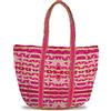BANZAII TEXTILE INNOVATOR ONLINE Banzaii borsa donna estiva colorata, borsa mare in paglia intrecciata, interamente realizzata a mano Mykonos Fuxia