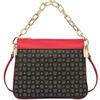 Pollini Borsa a Spalla con Tracolla Nero e Rosso