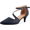 Greatonu Sandali con Tacco Gattino Punta Chiusa Cinturino alla Caviglia Scarpe da Festa Donna Borgogna