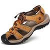 ZYLDK Sandali Sportivi Scarpe Estivi da Spiaggia per Uomo all'aperto Trekking Traspirante da Pescatore in Pelle Sandalo Acqua giallo 42