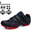 PENXZT Scarpe ciclistiche MTB Maschile Scarpe per Mountain Bike compatibili con tacchette SPD a 2 bulloni Scarpe da Ciclismo da Corsa all'aperto Interno con Fibbia Veloce