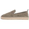 Fred Martin Collection, Espadrillas in camoscio con suola in juta e fodera in pelle da uomo, Verde Oliva scamosciato, 42 EU