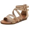 Pexuya Donna Donna Donna Bohemian Scarpe Estive Pelle PU Romana Sandali Piatti S94