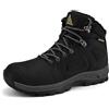 SPSHOOS Stivali da Neve Uomo Inverno Impermeabili Trekking Scarpe Outdoor Pelliccia Sneakers