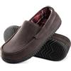 RockDove Alexander Pantofole da Uomo in Stile Mocassino con Fodera in Flanella, Taglia 45 EU Uomo, Caffè
