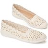 GLAMORA Ballerine Donna Traforate Laser Floreale Zeppa Bassa Punta Tonda Slip On Scarpe Comode Leggere Traspiranti Suola Flessibile Antiscivolo Eleganti Casual Estive Calzata Morbida