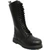 Grinders re Nero Opaco Militare Punta di Sicurezza in Metallo Stivali Unisex Punk del Motociclo