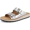 Fly Flot Brenna, Ciabatte Donna In Pelle, Con Doppia Fibbia Regolabile, Aperte E Lucide, Sottopiede In Pelle Sandali a ciabattaDonna