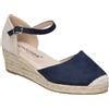 amarpies | Espadrillas Donna - Yute con Fibbia - Espadrilles Stilosi - Cuneo medio e confortevole - Versatile - Modello ACX26481, blu, 37 EU
