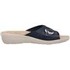 Fly Flot T4A52 He Blu Ciabatte Donna Made in Italy con Fibbia Regolabile Sottopiede ANATOMICO ANTISHOCK Vera Pelle Zeppa 4 CM Antiscivolo