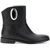 CAFèNOIR - Tronchetti In Pelle Con Accessorio Dorato, Da Donna, Colore Nero, Taglia 38