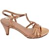 Malu Shoes Sandali Tacco Donna a Fascette Oro Rosa Anni 60 Tacco a ronchetto 5 cm Cerimonia Comodo Elegante (39 EU)